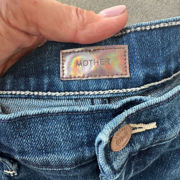 Mother High Waisted Rascal Sneak Fray 32 - Picture 4 of 6